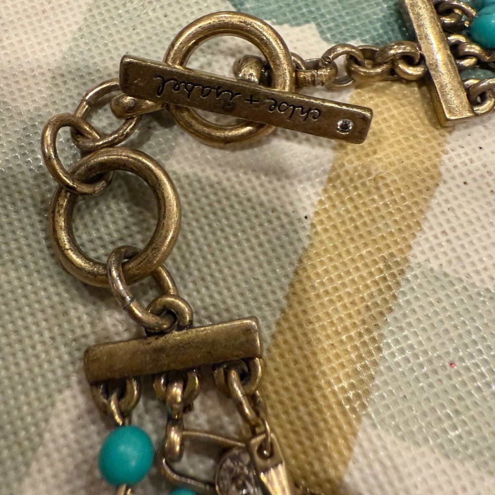 Chloe + Isabel Layered Charm Bracelet | Turquoise Beads - Picture 6 of 7